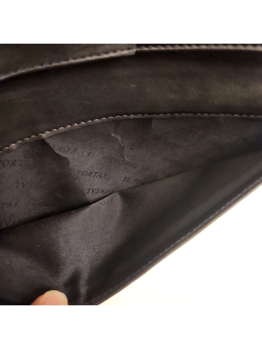 El Portal Black Leather  Travel Wallet Organizer Checkbook Passport Credit Cards - Picture 8 of 13